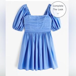Abercrombie & Fitch Emerson Poplin Dress in Blue